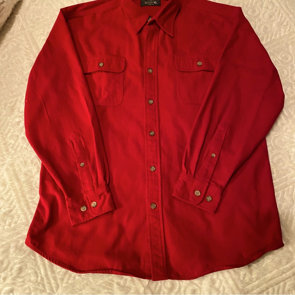 RedHead men’s red chamois flannel shirt. Size L